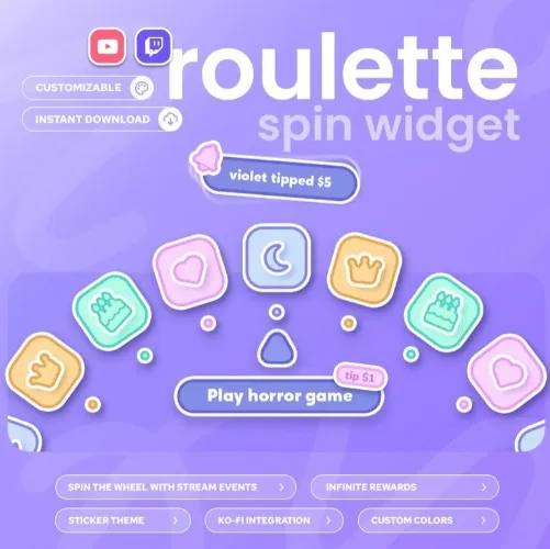 Stream Roulette Spinning Wheel Widget