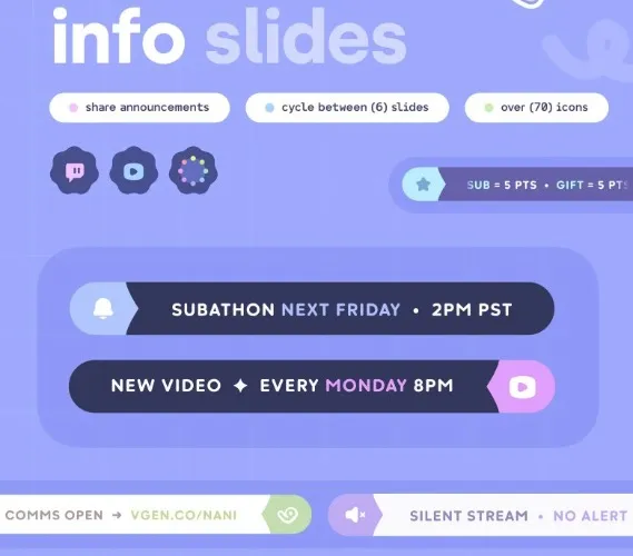 Stream Info Slides Animated