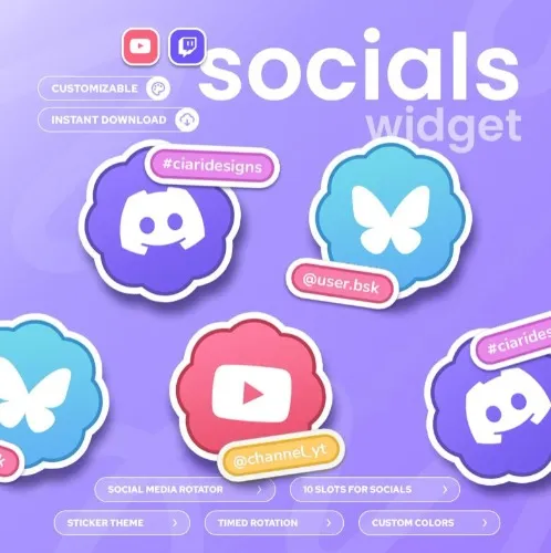 Stream Social Media Badge Rotator Widget