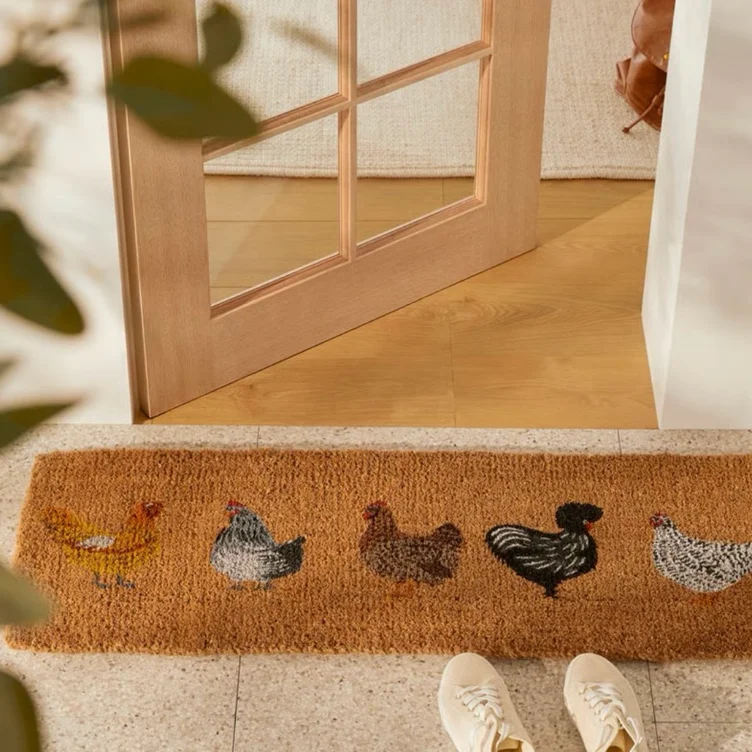 Coir Five Chooks Doormat | Adairs