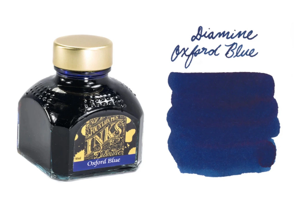 Diamine Ink bottle, Fountain Pen ink 80ml series Oxford Blue ink