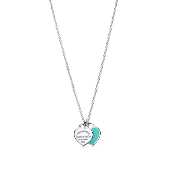 Return to Tiffany™ Tiffany Blue® Double Heart Tag Pendant in Silver