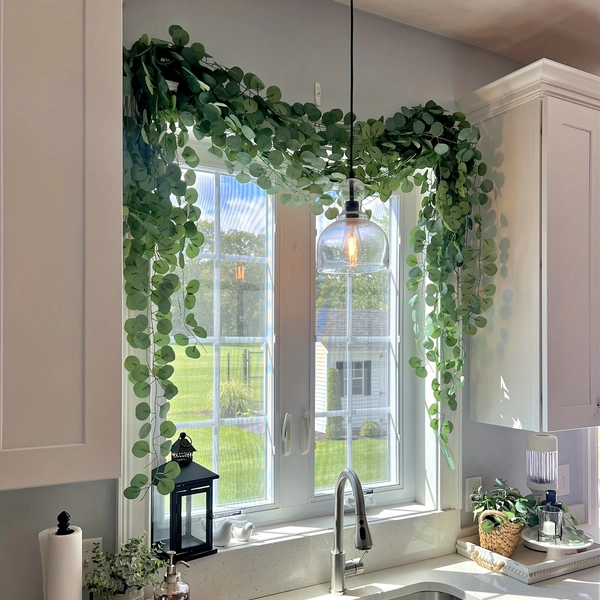 Set of 3 Eucalyptus Garlands, Each 82 Feet Long, Perfect for Decorating Tables, Fireplaces, Or Walls for Weddings And Parties. Ideal for Spring And Summer Home Decor