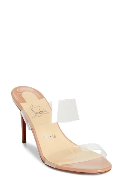 Just Nothing Clear Strap Slide Sandal