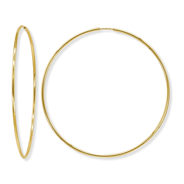 Stellari Gold Endless Hoops, 60mm