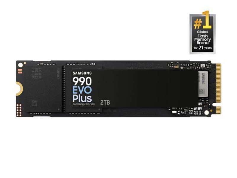 SAMSUNG 990 EVO PLUS SSD 2TB, PCIe Gen 4x4 | Gen 5x2 M.2 2280, Speeds Up-to 7,250 MB/s, Upgrade Storage for PC/Laptops, HMB Technology and Intelligent