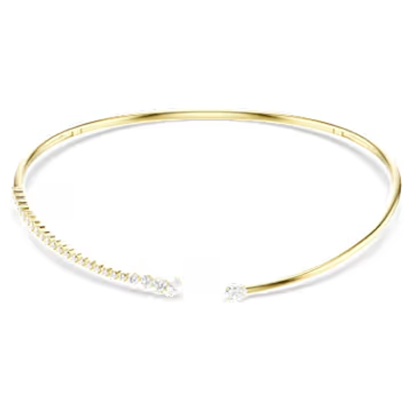 Mesmera choker, Mixed cuts, White, 18K gold finish