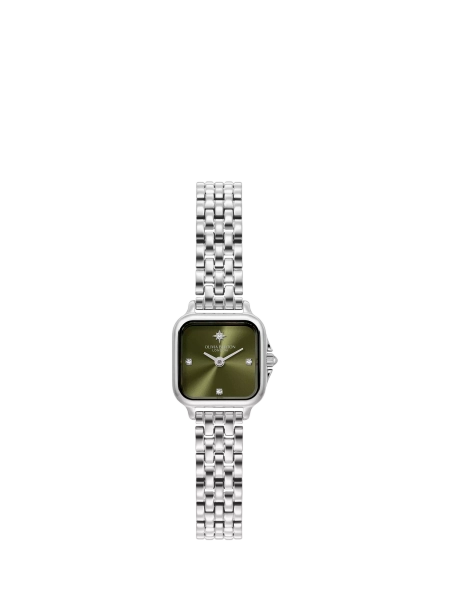 Olivia Burton Grosvenor Mini Bracelet Strap Watch, Green/Silver