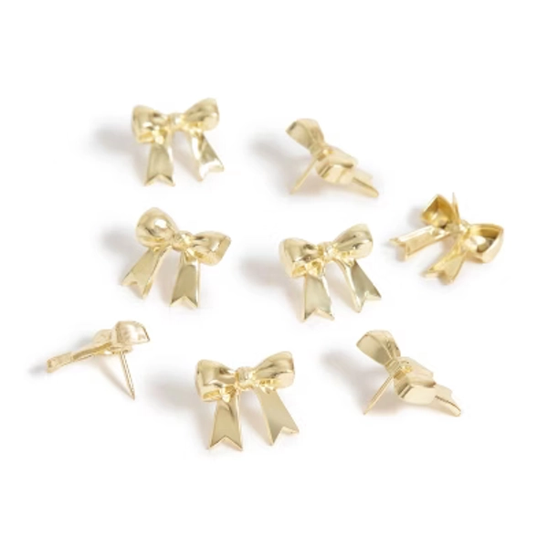 U Brands 8ct Gold Ribbons Push Pins
