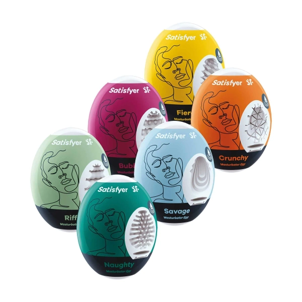 Satisfyer 6-count Masturbator Egg Carton | Adam & Eve - Male Masturbators | Adam & Eve