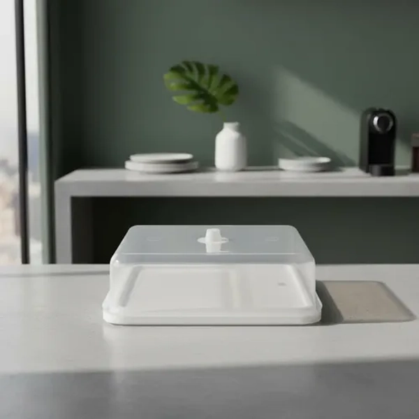 Campana Rectangular Con Plato Torta Factura Sándwich 