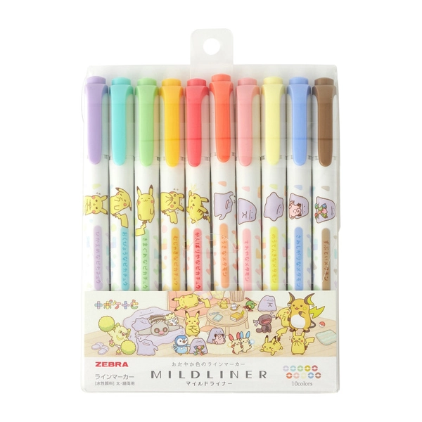 Mildliner 10-Pack Set Pokémon Ten Poké Ten Colors