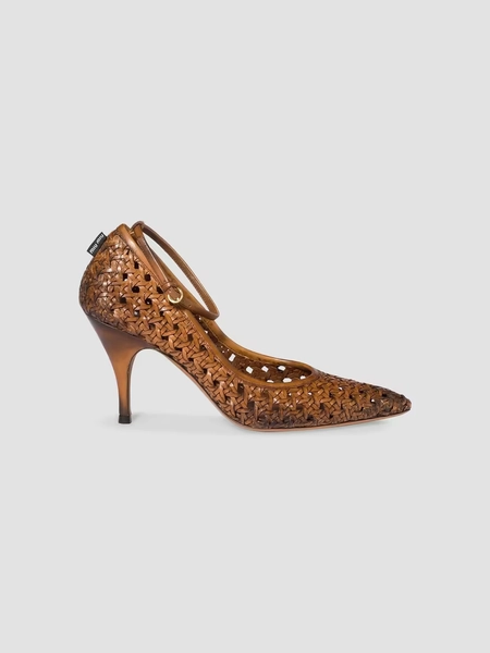 Woven Leather Pumps