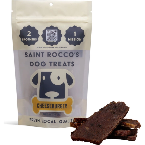 Saint Rocco's Dog Treats, Cheeseburger, 8-oz