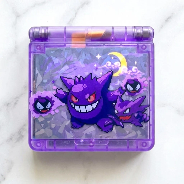 Gameboy Advance SP IPS V5 | Modded Gba SP Console | Gengar Inspired Edition