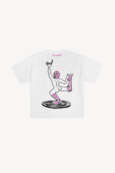 PLAYGIRL X OT BOXY TEE - WHITE