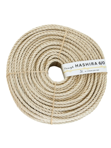 HASHIRA 6/0 Tough – Extrem belastbares 6‑mm‑Juteseil aus Tossa-Jute | Hart geschlagen & langlebig