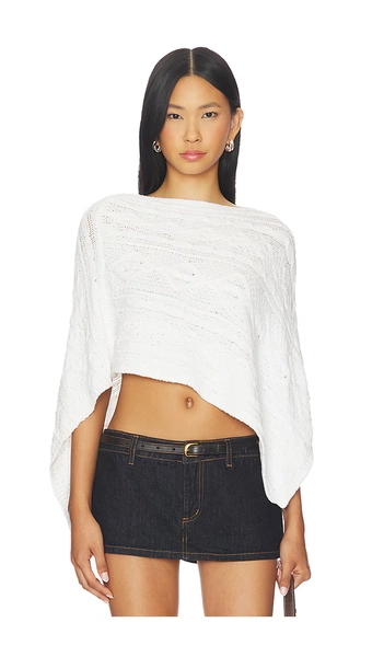 Mountain Cable Knit Poncho