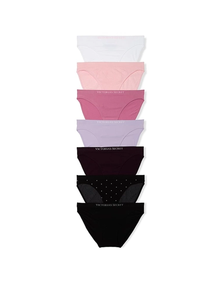 White/Pink/Purple/Black Bikini 7 Pack Knickers