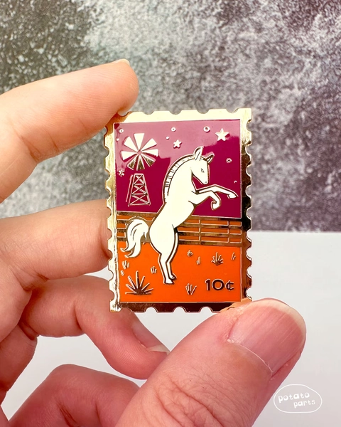Nancy Drew Secret of Shadow Ranch Postage Stamp Enamel Pin - Glow-in-the-dark Hard Enamel Pin - Etsy