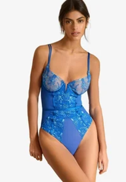 WIRED FLORAL EMBRODIERY - Body - blue