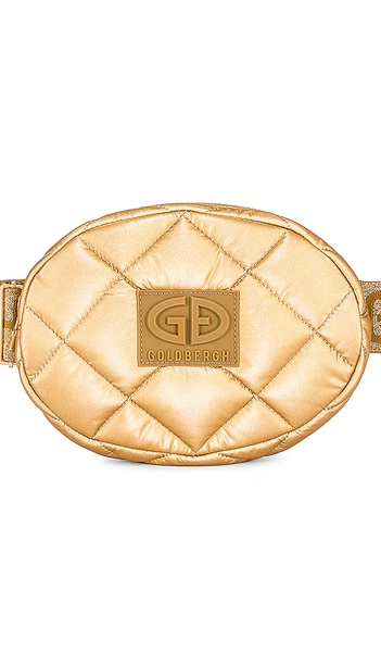 Goldbergh French Fanny Pack in Metallic Gold.