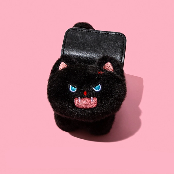 Plush Cat AirPods Case Black Cat AirPods 4 Storage Bag - AirPods 3