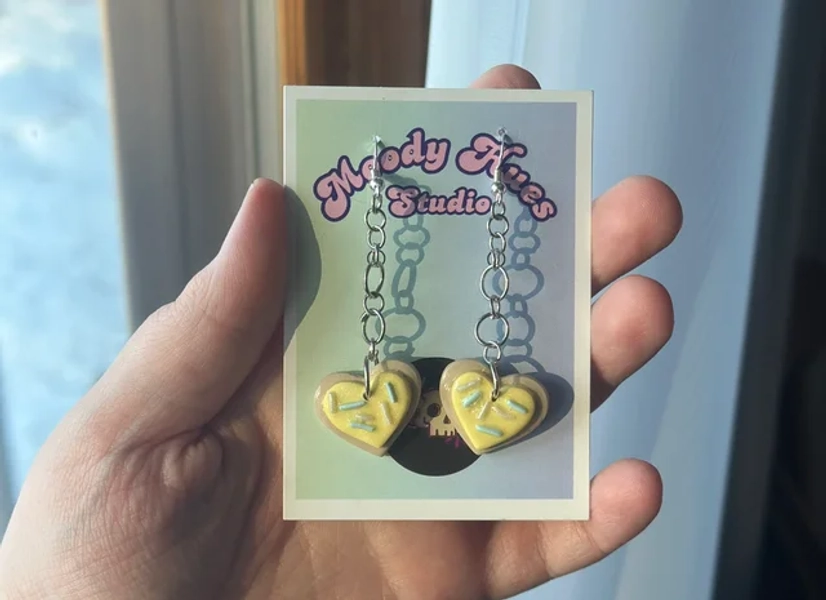 Yellow Sugar Cookie Earrings