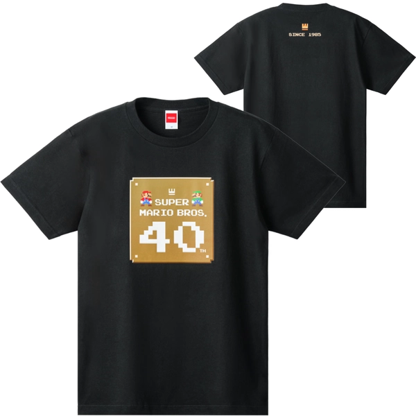 Super Mario Bros.™ 40th Anniversary T-Shirt - Black - L - Nintendo Official Site