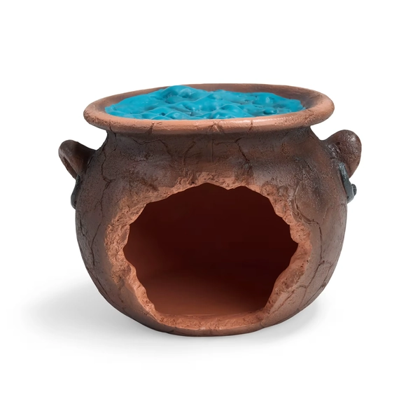 Petco Cauldron Reptile Habitat Hideaway, Black, Large
