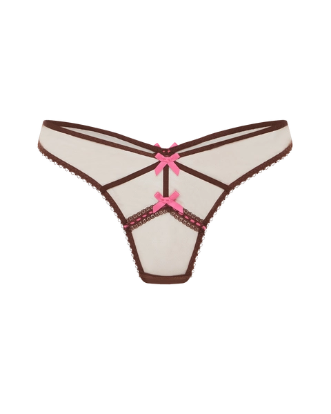 Hetty Thong in Brown/Pink | By Agent Provocateur