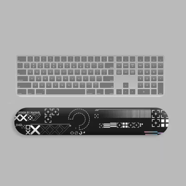 Sci-Fi Keyboard Wrist Rest Futuristic Cyberpunk Wrist Support Gaming Room Accessories - C