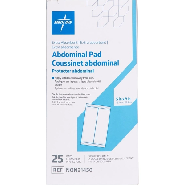 Medline Sterile Abdominal Pads5 X 9 inches - Box of 25