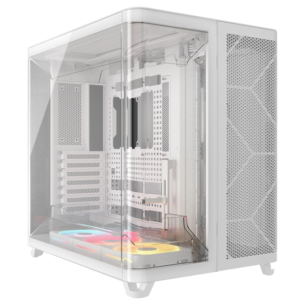 Buy Corsair Air 5400 LX-R Link Tempered Glass Mid-Tower Case White [CC-9011321-WW] | PC Case Gear Australia