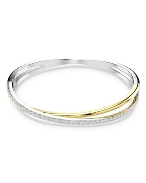 Hyperbola Crystal Double Row Bangle Bracelet