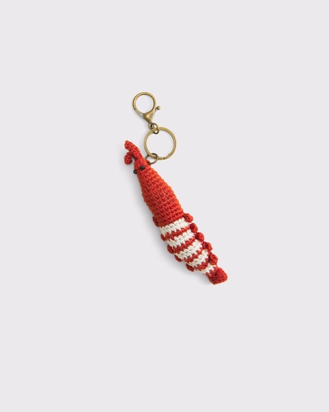 Knitted Shrimp Bag Charm