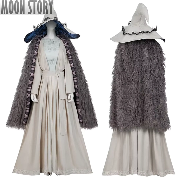 Gra Ranni przebranie na karnawał komplet z kapeluszem czarownica Renna kompletny strój Halloween karnawał Cosplay Elden Ranni odzież - AliExpress 