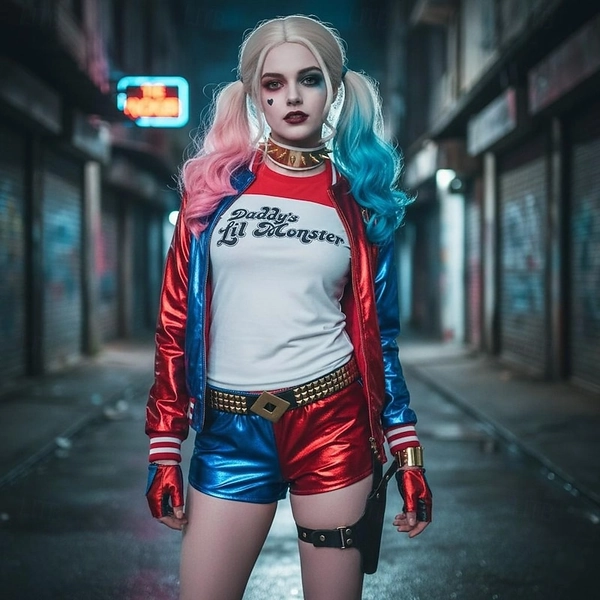 Joker Suicide Squad Cosplay Costume Outfits Fancy Dress Sexy Costume for Women's Girls' Kid's Adults' Halloween Children's Day 2026 - $66.94