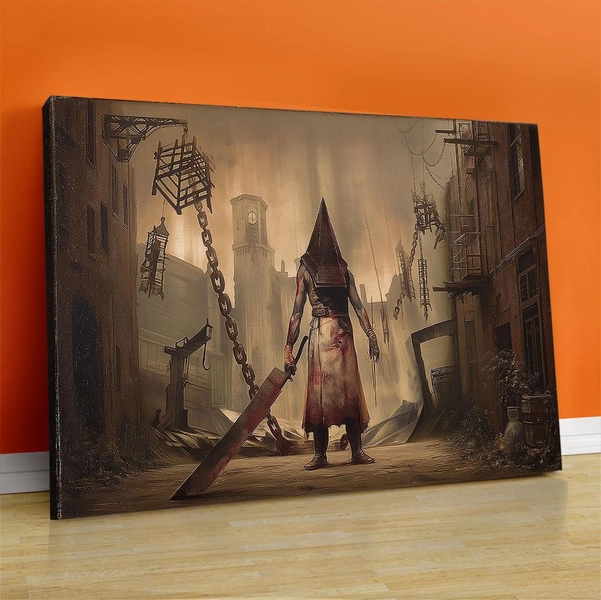 Silent Hill Pyramid Head Canvas Print | Horror Game Wall Art