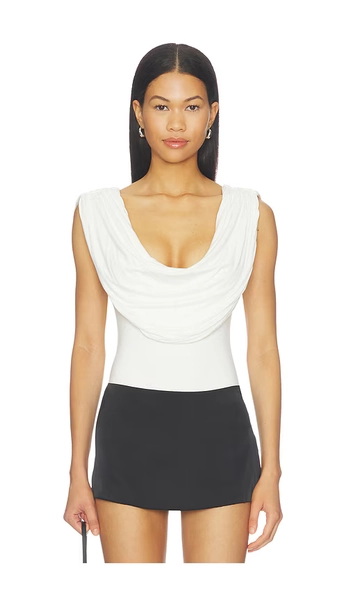 x Blake Evin Rian Drape Bodysuit