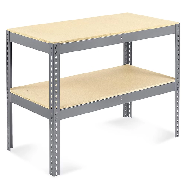 Two-Shelf Wide Span Storage Rack - Particle Board, 48 x 24 x 36