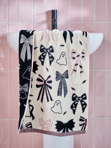 Bow Halloween Towel - Size Hand Towel (90cm x 50cm)