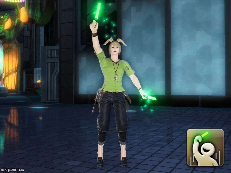 Emote: Cheer Jump: Green | FINAL FANTASY XIV Online Store
