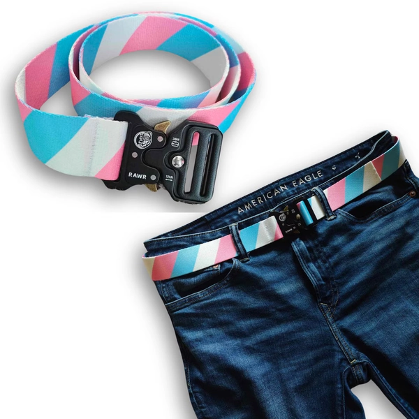 Belt - Trans Pride Tactical Buckle - BEHYR Gear - Etsy Canada