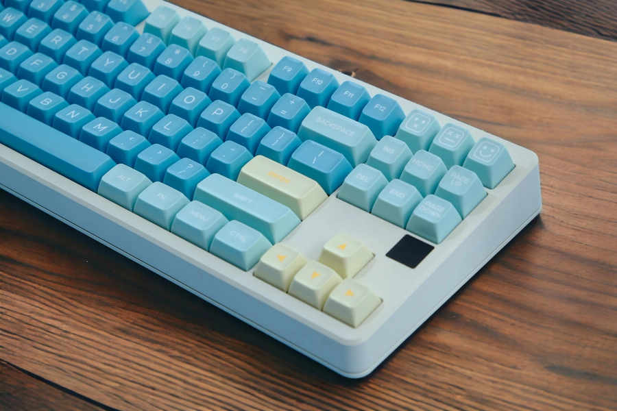 Ocean Salt Classic Blue Theme Cute Cool Keycaps Set for Mechanical Keyboard | 160 keys | QXA Profile | MX Switch Type | PBT Material