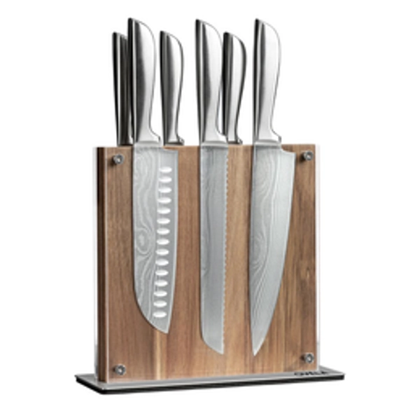 Ovela 7 Piece Japanese Steel Knife Block Set