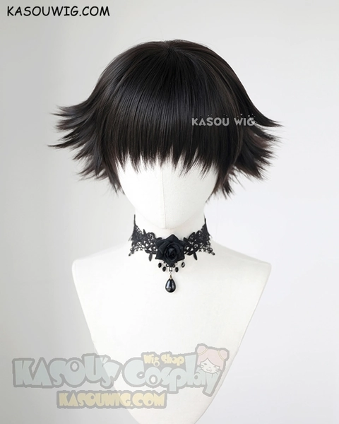 Devil May Cry Lady short natural black flippy wig