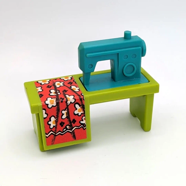 Vintage Fisher Price Little People Sewing Machine - Green & Blue With Original Litho Sticker - Etsy