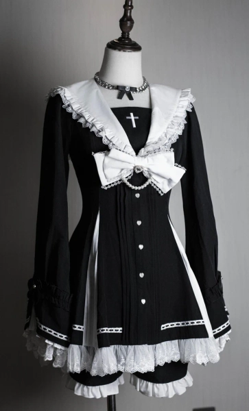 Jirai Kei Hime Sleeves Dress, Pocketed Shorts + shipping 