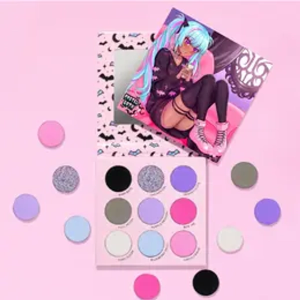 Pastel Goth Eyeshadow Palette - High Pigment Matte, Shimmer, and Duochrome Shadow